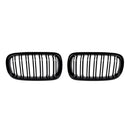 Kidney Grilles for 2014-18 BMW X5/X6 F15/F16 (Gloss Black Dual Slat) - Galaxy Auto
