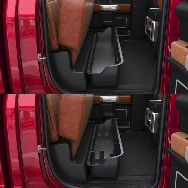 Under Seat Storage Box for 2015-21 Ford F150 SuperCrew 4 Door - Galaxy Auto