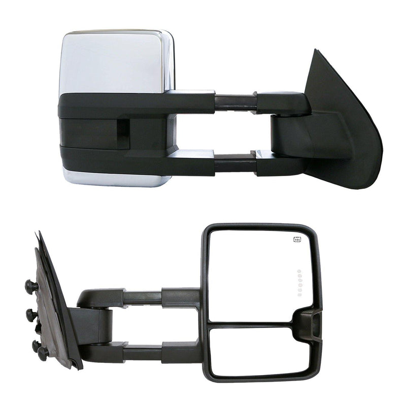 Towing Mirrors for 2014-18 Chevy Silverado/GMC Sierra 1500 & 2015-19 Silverado/Sierra 2500/3500