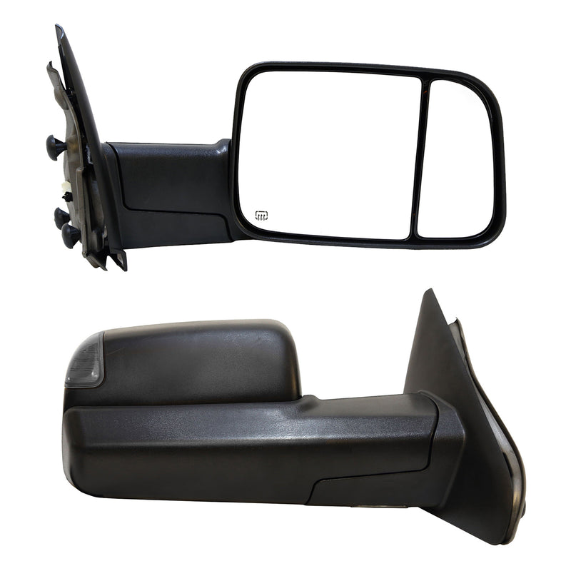 Towing Mirrors for 2002-08 Dodge Ram 1500 & 2003-09 Ram 2500/3500 (New Style)