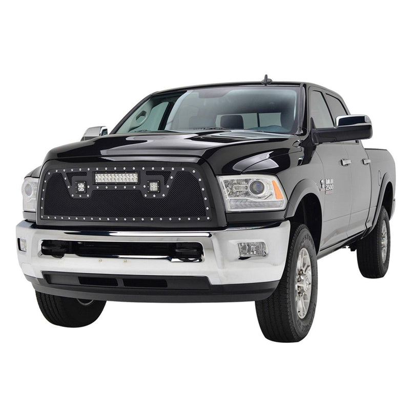 2013-2018 Dodge RAM 2500/3500 Rivet Style Black Stainless Steel