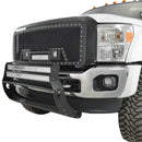 Black Stainless Steel Wire Mesh Grille for 2011-16 Ford F250/F350/F450/F550 - Galaxy Auto