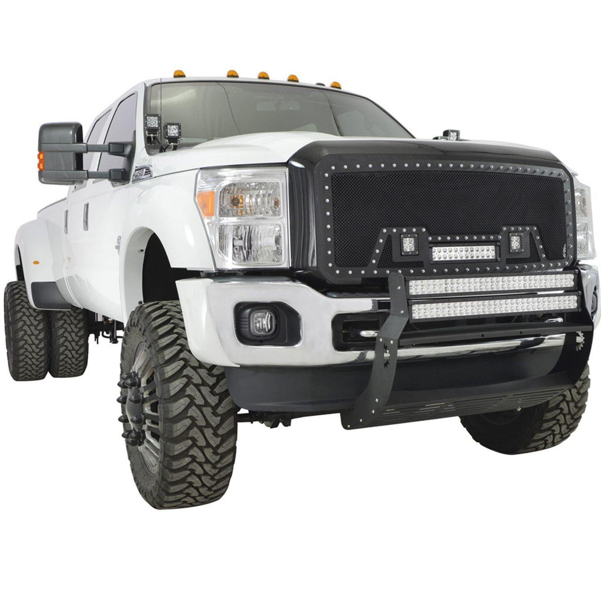 MEGAIE Rejilla delantera compatible con 2011-2016 F250 F350 MEGAIE Rejilla delantera compatible con 2011-2016 F250 F350