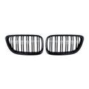 Kidney Grilles for 2014-19 BMW 2-Series F22/F23 (Gloss Black Dual Slat) - Galaxy Auto