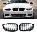 Kidney Grilles for 2007-10 BMW 3-Series E92/E93 Pre-LCI (Gloss Black Dual Slat) - Galaxy Auto