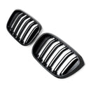 Kidney Grilles for 2018-21 BMW X3/X4 G01/G02 (Gloss Black Dual Slat) - Galaxy Auto